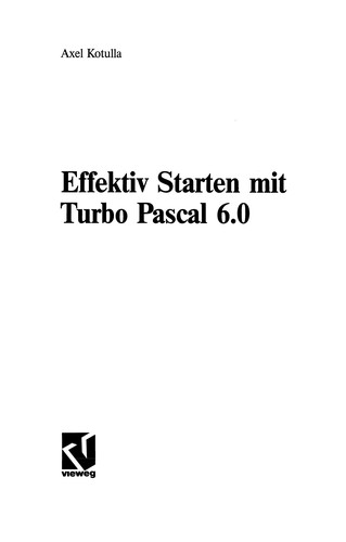 Cover for Effektiv Starten mit Turbo Pascal 6.0