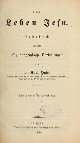Cover for Das leben Jesu