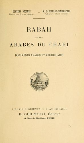 Cover for Rabah et les arabes du Chari
