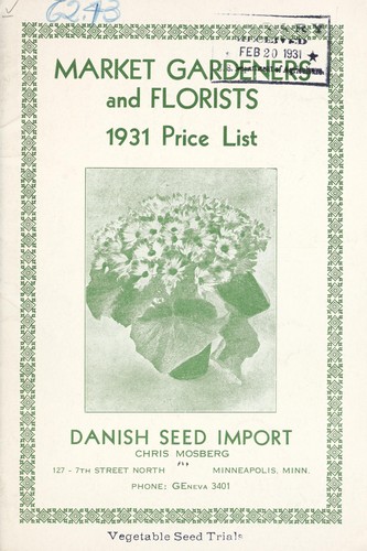 Cover for Market gardeners and florists