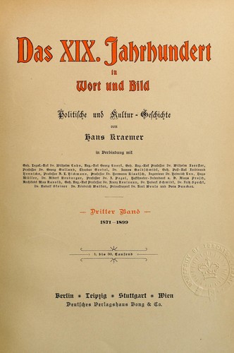 Cover for Das 19. Jahrhundert in Wort und Bild
