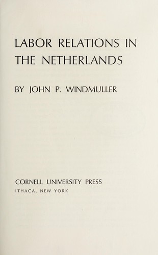 Cover for Labor relations in the Netherlands