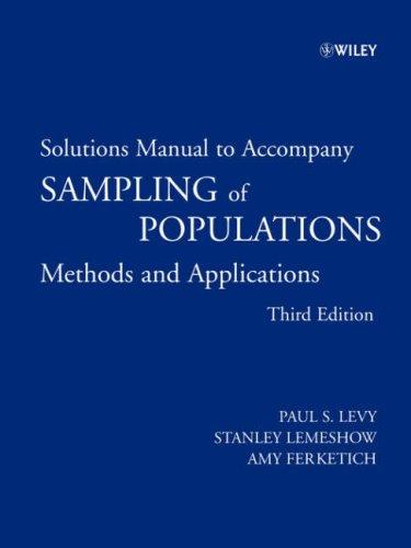 Cover for Sampling of Populations, Solutions Manual