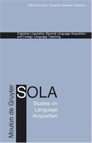Cover for Cognitive linguistics, second language acquisition, and foreign language teaching