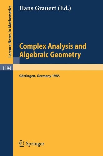 Cover for Complex analysis and algebraic geometry