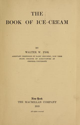 Cover for The book of ice-cream