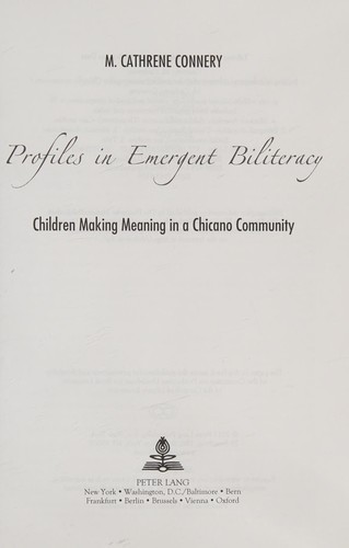 Cover for Profiles in emergent biliteracy