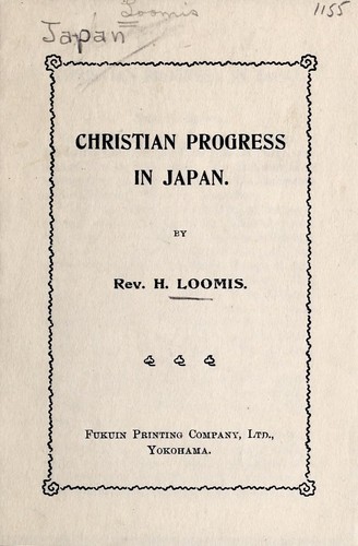 Cover for Christian progress in Japan