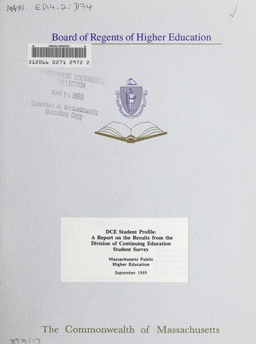 Cover for DCE student profile