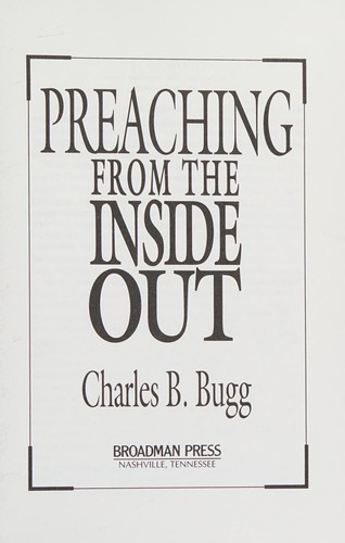 Cover for Preaching from the inside out