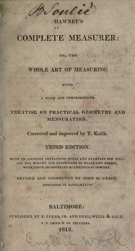 Cover for Hawney's Complete measurer, or, The whole art of measuring