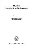 Cover for 40 Jahre innerdeutsche Beziehungen