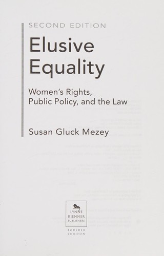Cover for Elusive equality