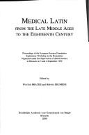 Cover for Medical Latin from the late Middle Ages to the Eighteenth Century