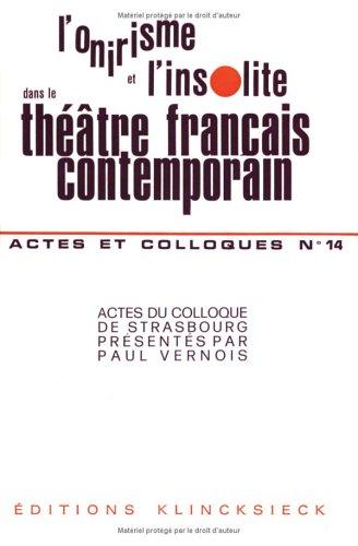 Cover for L' Onirisme et l'insolite dans le théâtre français contemporain