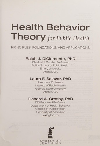 Cover for Health behavior theory for public health