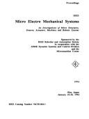 Cover for IEEE micro electro mechanical systems