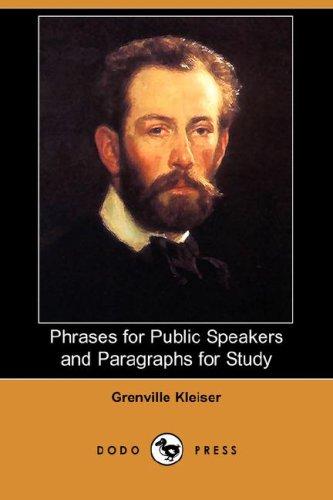 Cover for Phrases for Public Speakers and Paragraphs for Study (Dodo Press)