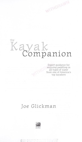 Cover for The kayak companion