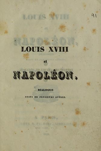 Cover for Louis XVIII et Napoleon