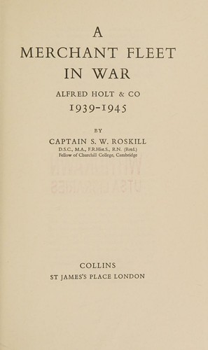 Cover for A merchant fleet in war