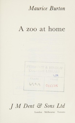 Cover for A zoo at home