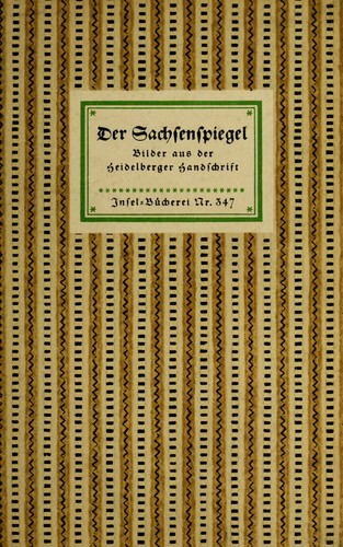 Cover for Der Sachsenspiegel