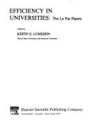 Cover for Efficiency in universities