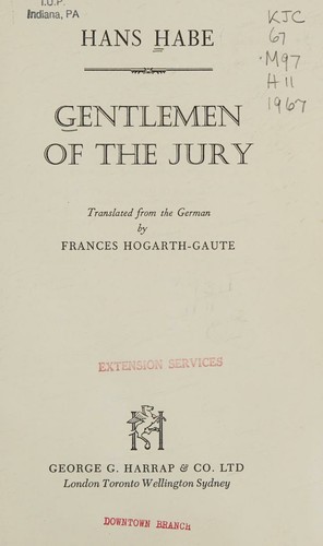 Cover for Gentlemen of the jury