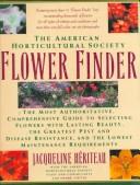 Cover for The American Horticultural Society flower finder