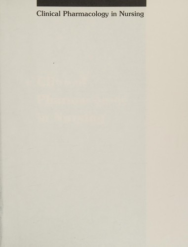 Cover for Clinical pharmacology in nursing