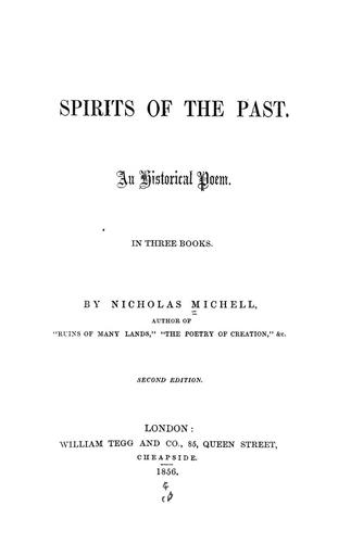 Cover for Spirits of the past