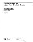 Cover for Participation rate and labour force growth in Canada