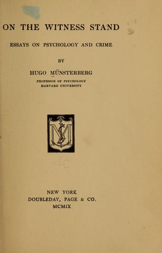 Cover for On the witness stand