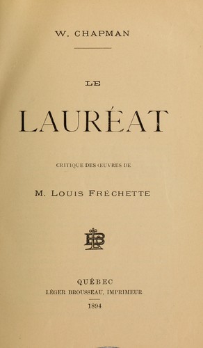 Cover for Le lauréat