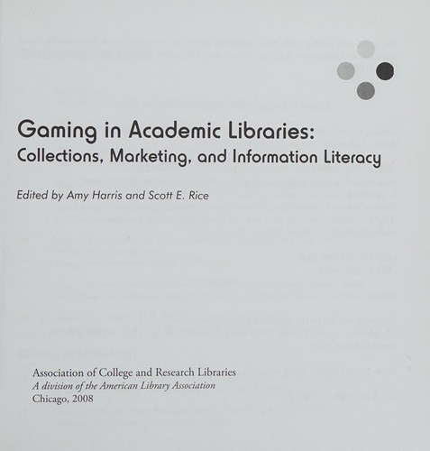 Cover for Gaming in academic libraries