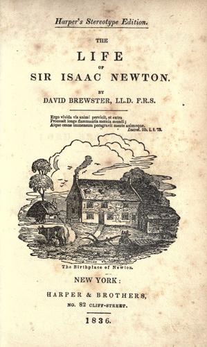 Cover for The life of Sir Isaac Newton