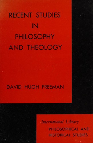 Cover for Recent studies in philosophy and theology.
