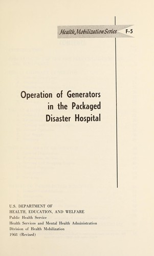 Cover for Operation of generators in the packaged disaster hospital