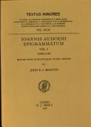 Cover for Ioannis Audoeni Epigrammatum libri I[-X]