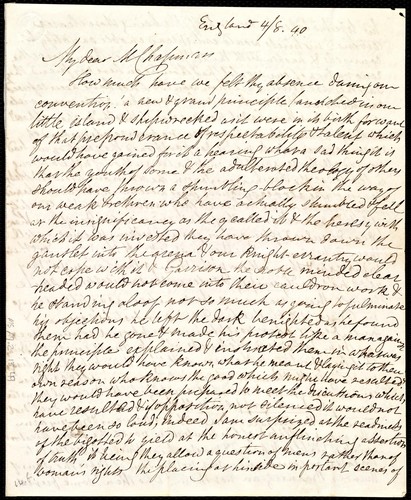 Cover for [Letter to] My dear M. Chapman