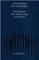 Cover for Two Studies in Attic Particle Usage