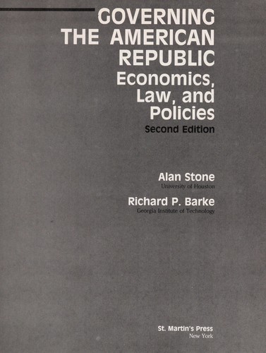 Cover for Governing the American republic