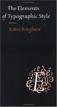 Cover for The Elements of Typographic Style