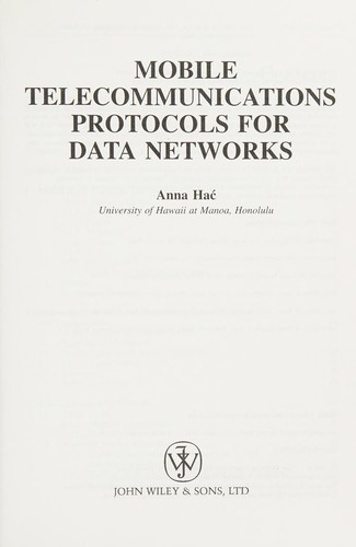 Cover for Mobile telecommunications protocols for data networks