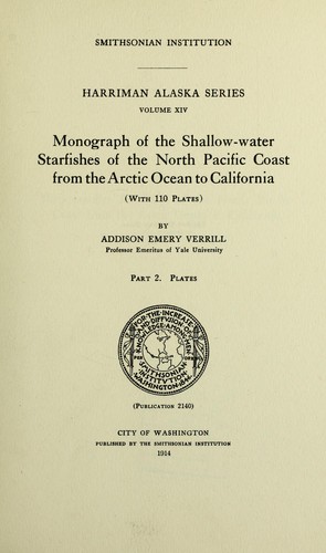 Cover for Monograph of the shallow-water starfishes of the North Pacific coast from the Arctic Ocean to California (with 110 plates)