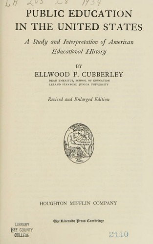 Cover for Public education in the United States,