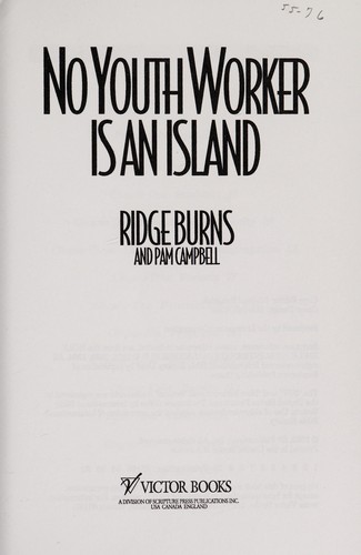 Cover for No youth worker is an island
