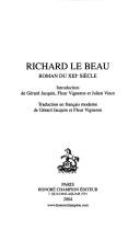 Cover for Richard le Beau