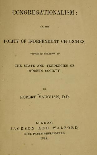 Cover for Congregationalism
